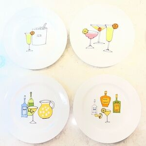 Margarita By Ursula Dodge Signature Appetizer Cocktail Plates 6.75” Set Of 4